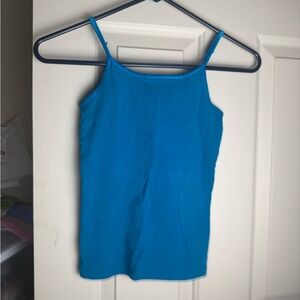 Girls size 7/8 Blue tank top with adjustable straps EUC